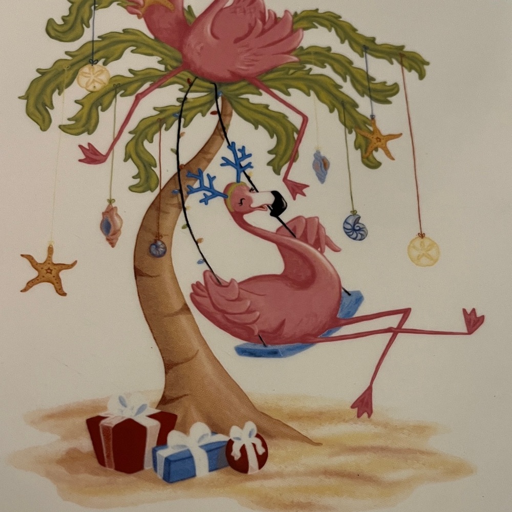 Holiday Flamingo Cutting Board - Picture 3 of 5